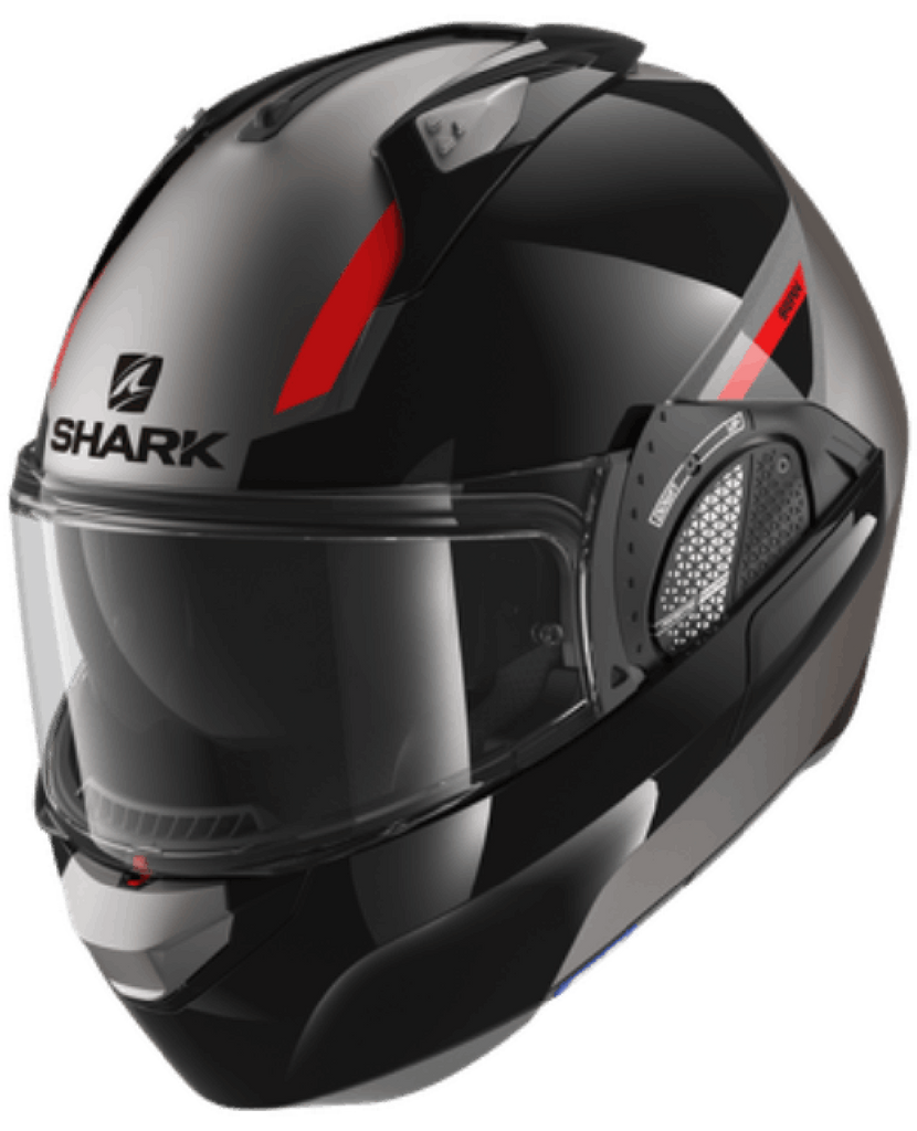 SHARK EVO GT SEAN MAT ANTHRACITE BLACK RED