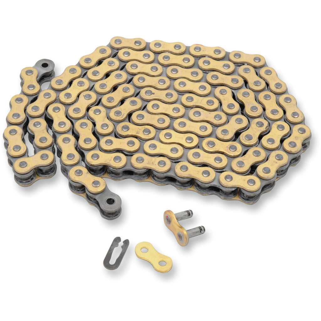 REGINA 520/135 DR 150 CLIP LINK 520 NON-SEAL DRAG RACING DRIVE CHAIN / GOLD|BLACK / STEEL