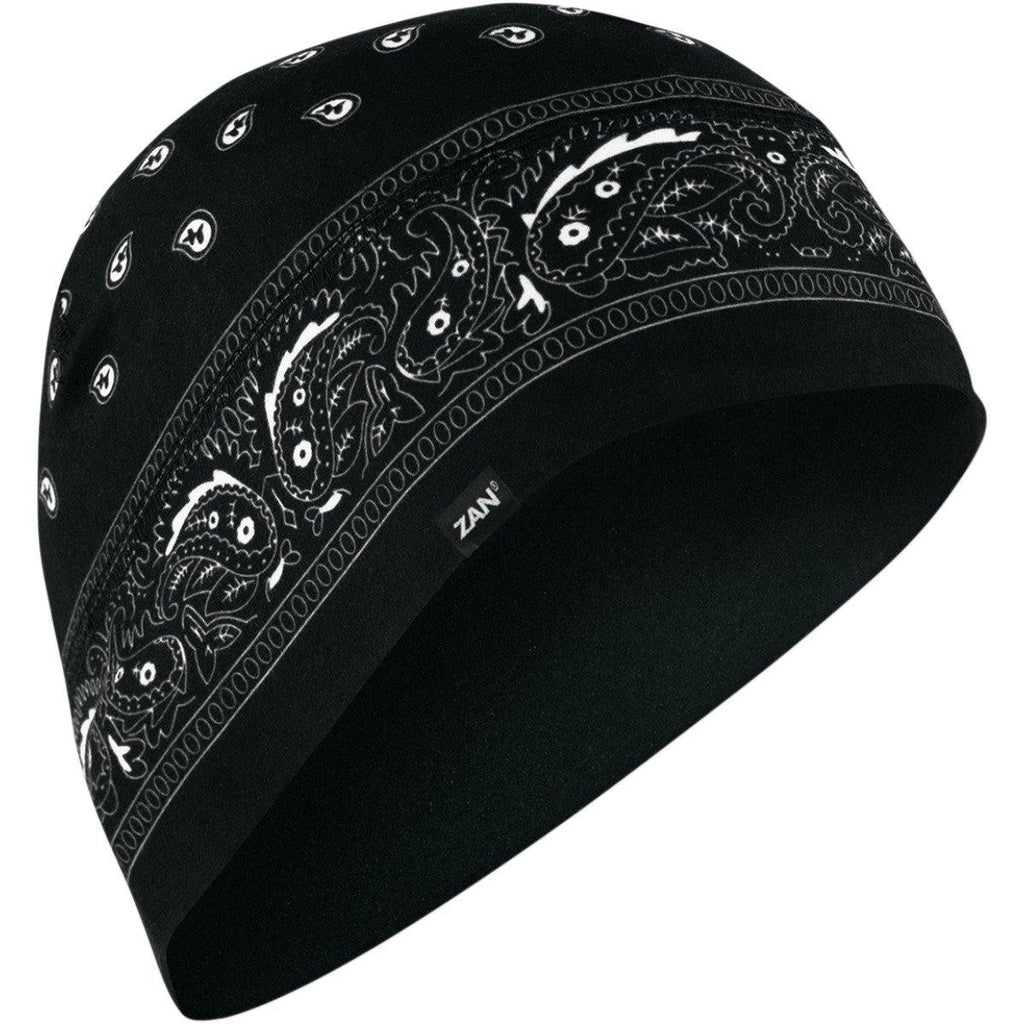 ZAN HEADGEAR BEANIE SPRT PAISLEY BLACK - Alhawee Motors