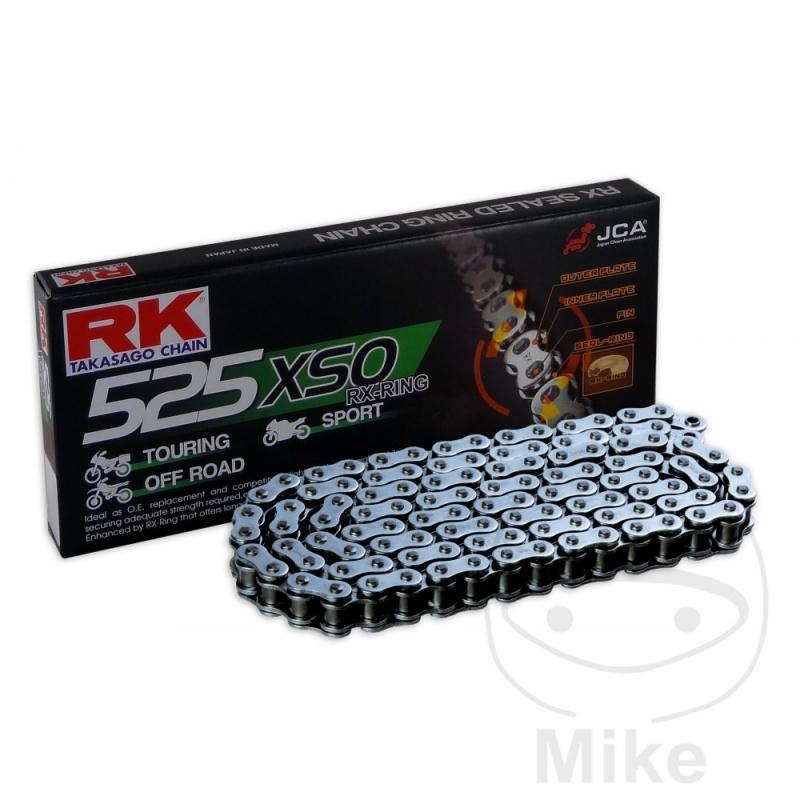 RK XSO RIVET LINK 525 X-RING REPLACEMENT DRIVE CHAIN / NATURAL - Alhawee Motors
