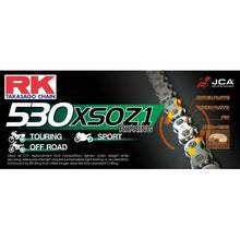 Load image into Gallery viewer, RK XSOZ1 RIVET LINK 530 X-RING REPLACEMENT DRIVE CHAIN / NATURAL - Alhawee Motors