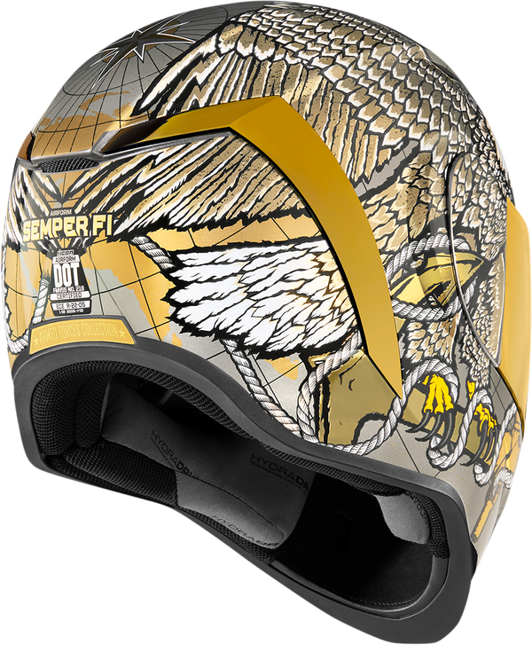 ICON HELMET AIRFORM SEMPER FI GOLD