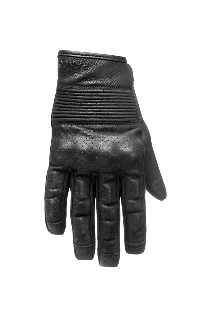 Leather Motorcycle Gloves - ONYX BLACK 01