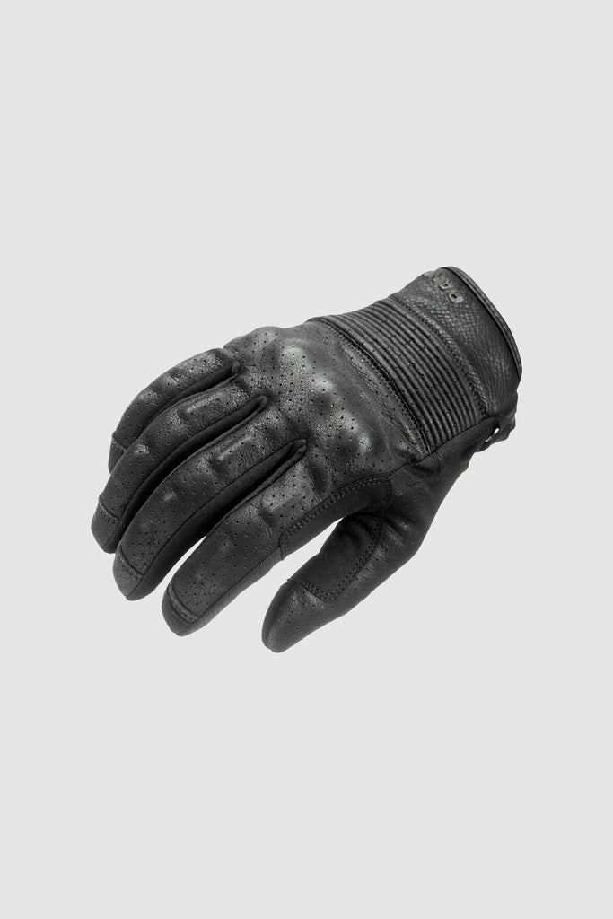 Leather Motorcycle Gloves - ONYX BLACK 01