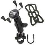 RAM MOUNT X-GRIP DEVICE HOLDER HANDLEBAR MOUNT ALUMINUM STEEL BLACK